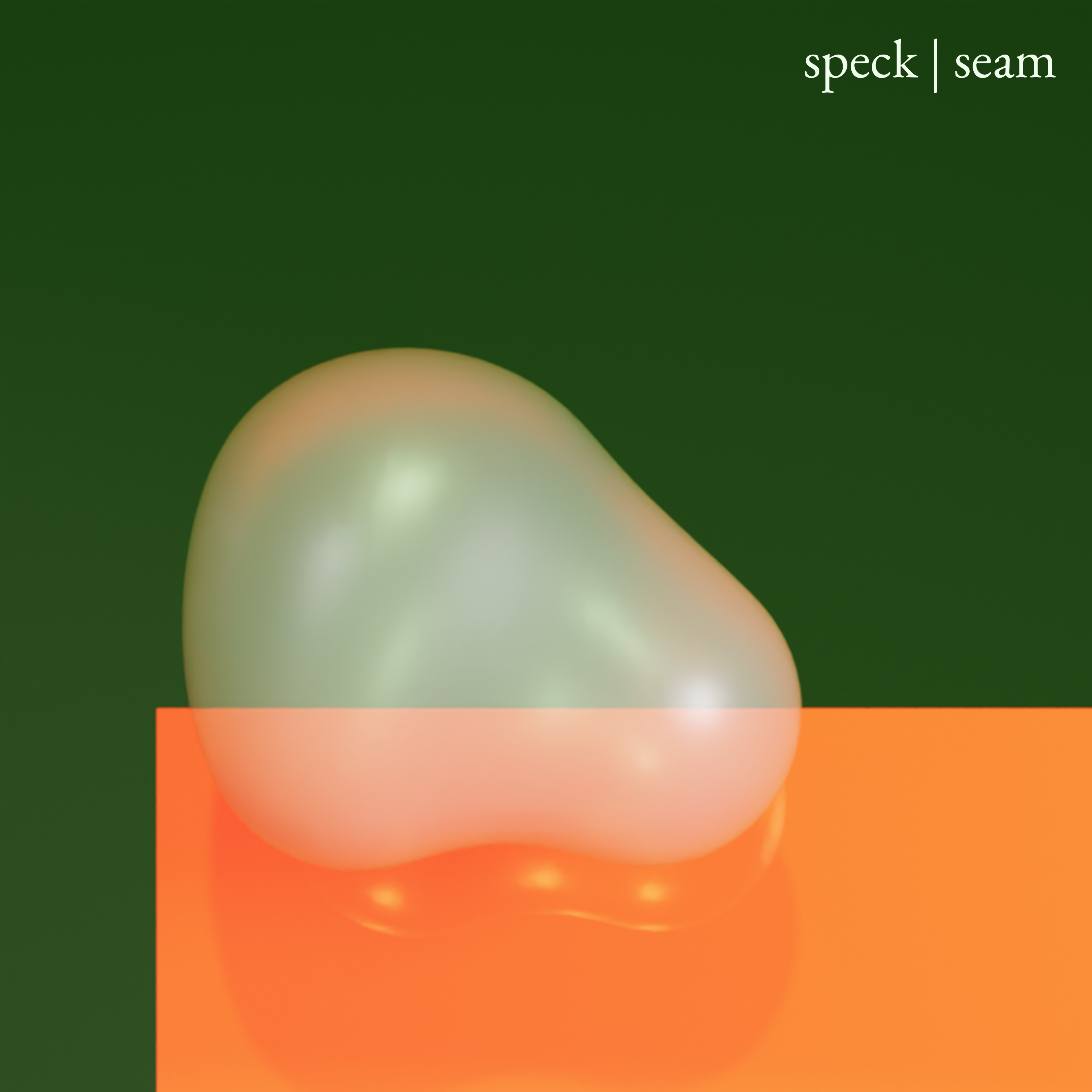 Album cover for “speck | seam”, the new single.